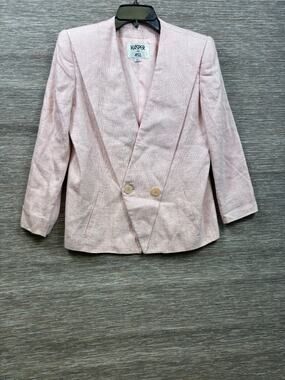 Kasper for A.S.L. Women's Pink Blazer Jacket 8 Business Career Double Breasted